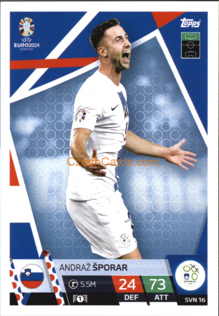 Andraž Šporar 2024 EURO Match Attax #SVN16
