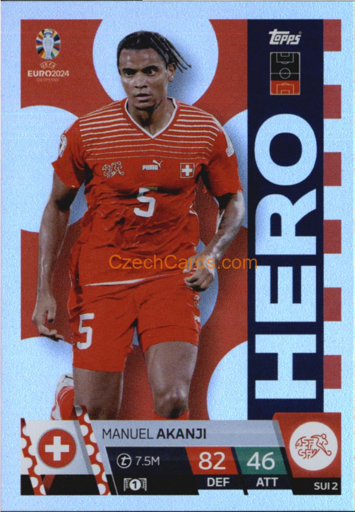 Manuel Akanji 2024 EURO Match Attax Hero #SUI2
