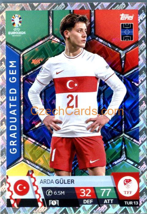 Arda Güler 2024 EURO Match Attax Graduated Gem #TUR13