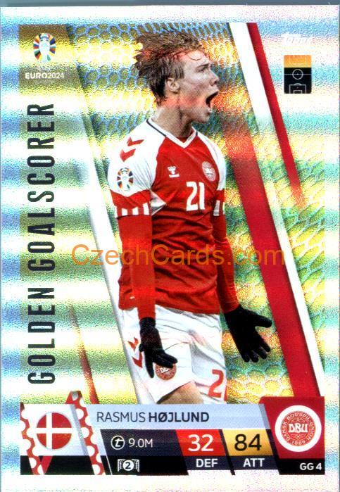 Rasmus Højlund 2024 EURO Match Attax Golden Goalscorer #GG4