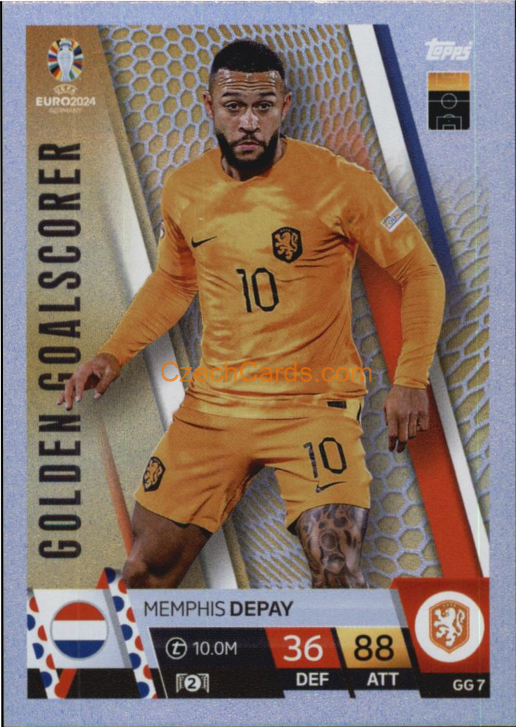 Memphis Depay 2024 EURO Match Attax Golden Goalscorer #GG7