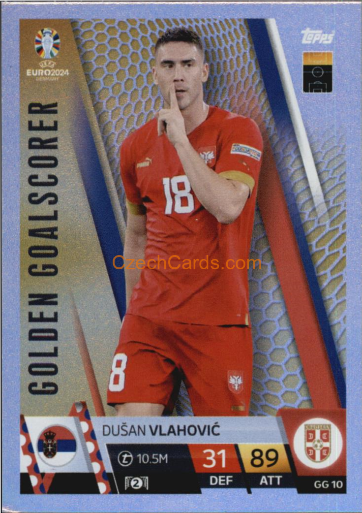 Dušan Vlahović 2024 EURO Match Attax Golden Goalscorer #GG10