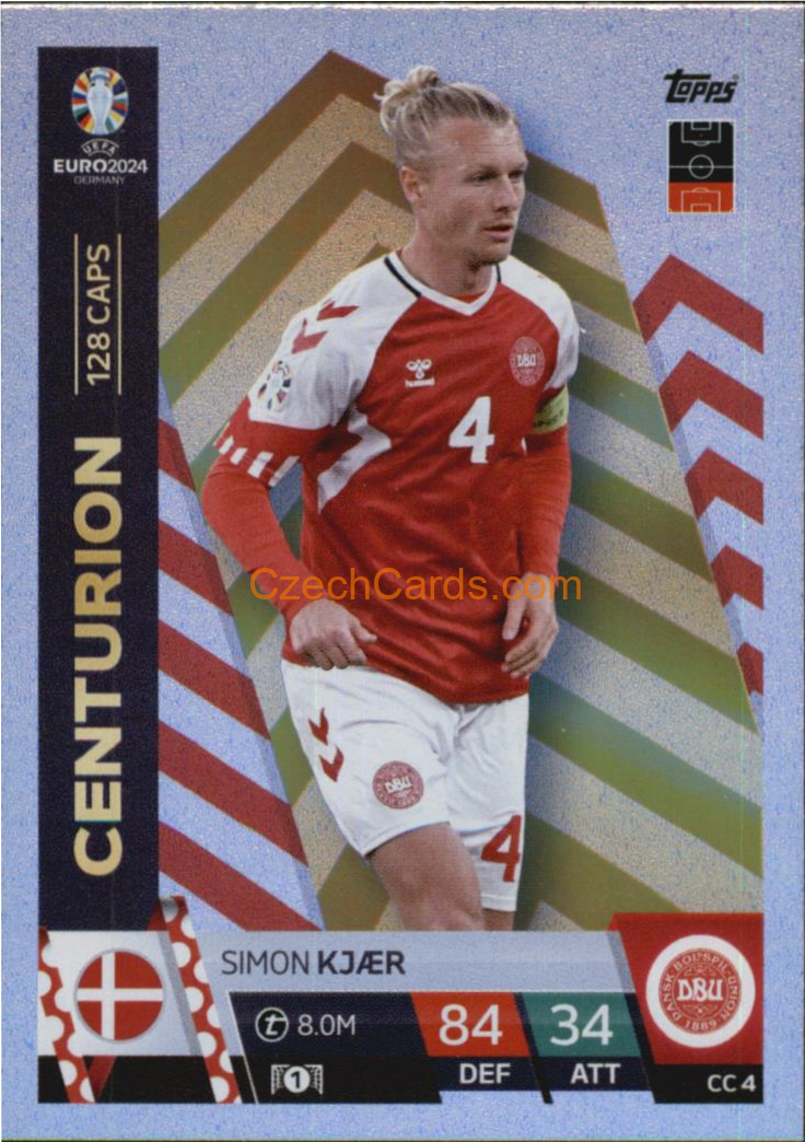 Simon Kjær 2024 EURO Match Attax Centurion #CC4