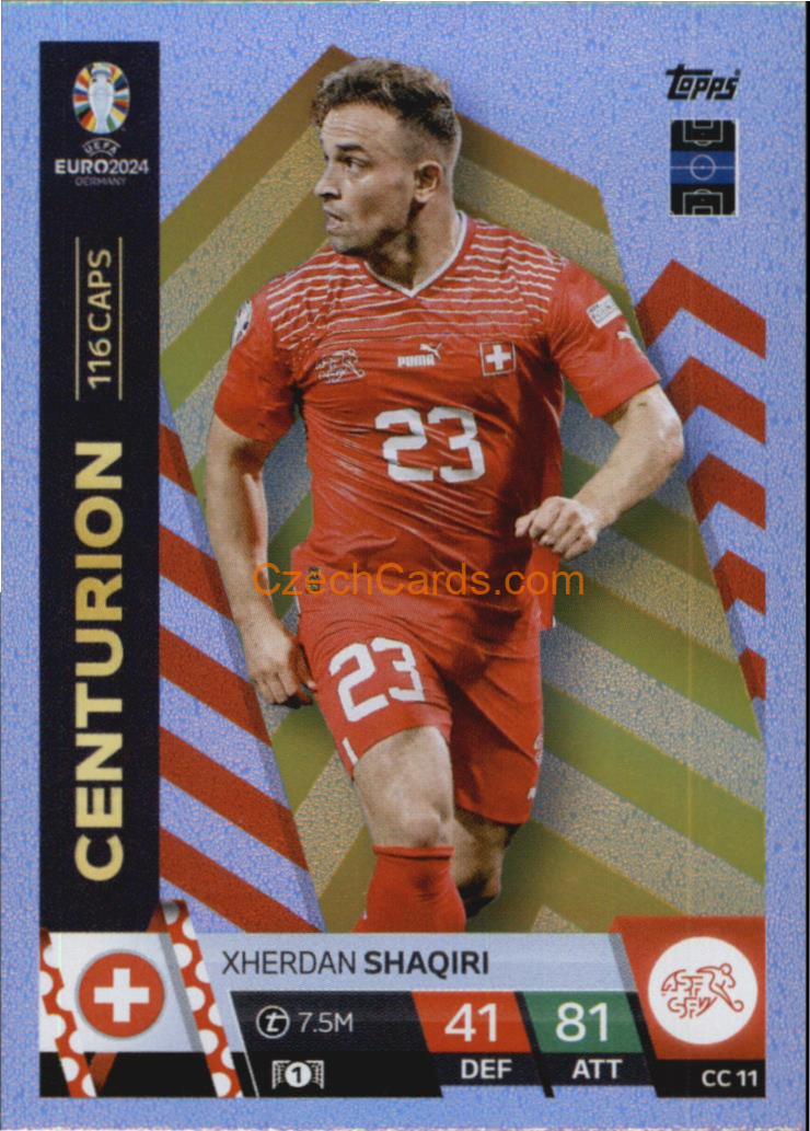 Xherdan Shaqiri 2024 EURO Match Attax Centurion #CC11