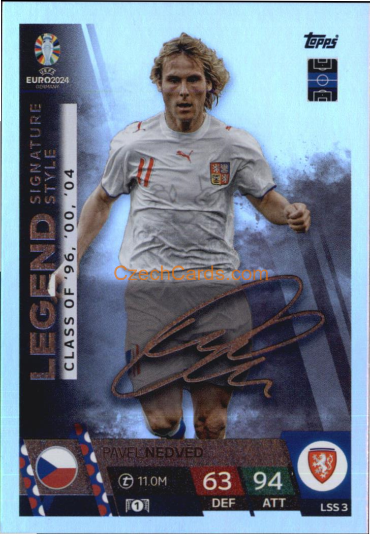 Pavel Nedvěd 2024 EURO Match Attax Legend Signature Style #LSS3