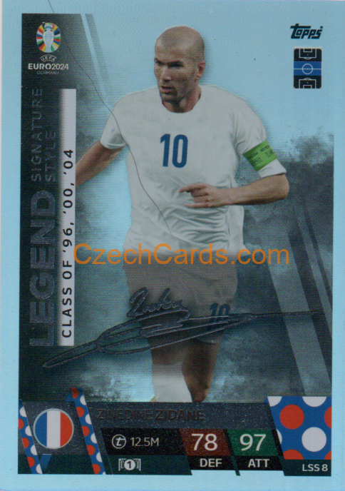Zinédine Zidane 2024 EURO Match Attax Legend Signature Style #LSS8