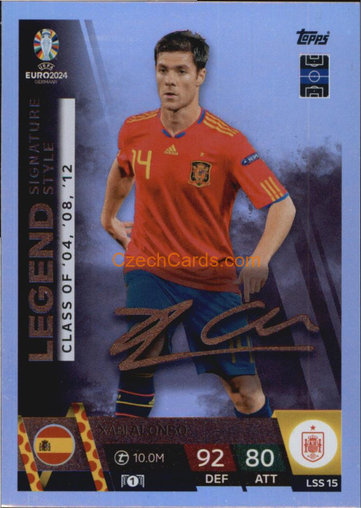 Xabi Alonso 2024 EURO Match Attax Legend Signature Style #LSS15