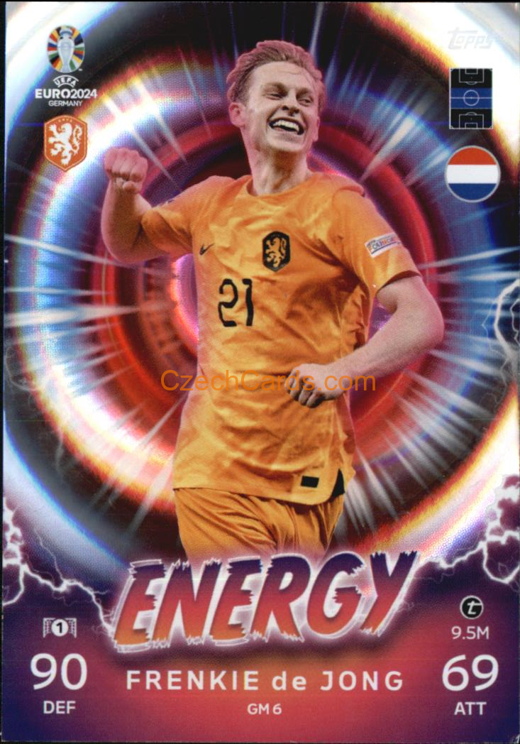 Frenkie de Jong 2024 EURO Match Attax Energy #GM6