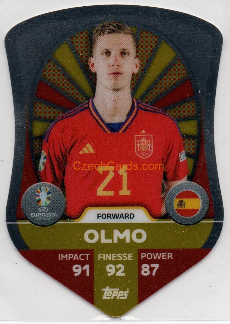 Dani Olmo 2024 EURO Match Attax Chrome Pro Elite Shield #SC8