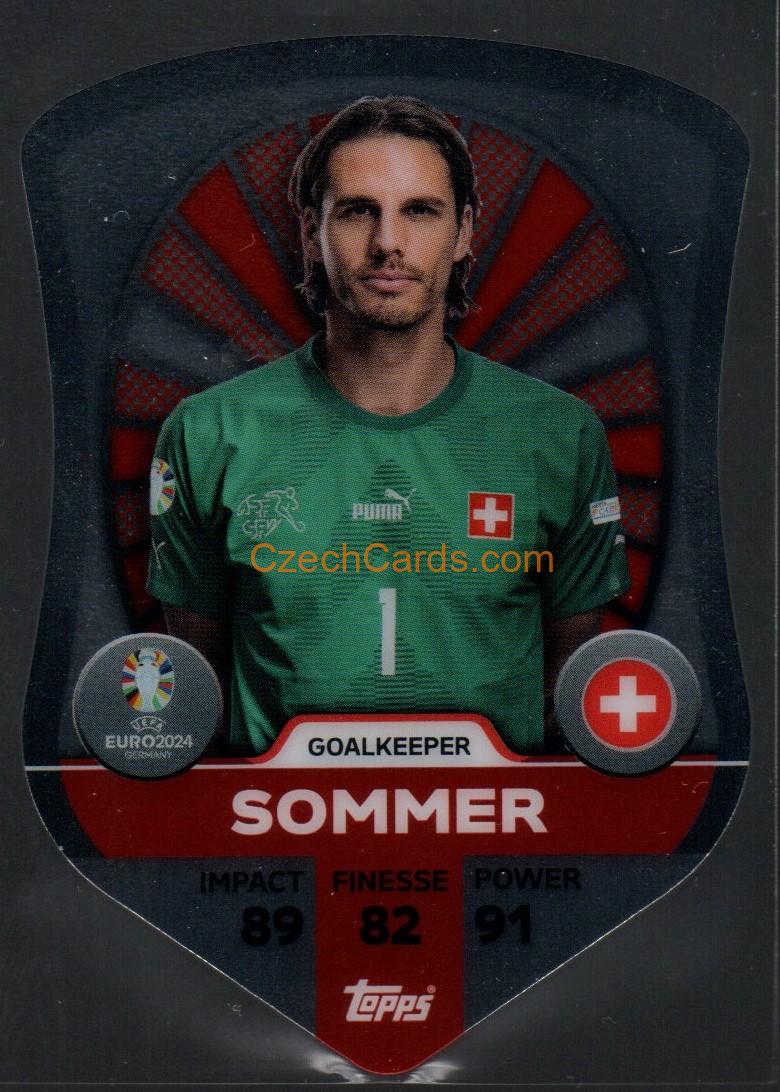 Yann Sommer 2024 EURO Match Attax Chrome Pro Elite Shield #SC9