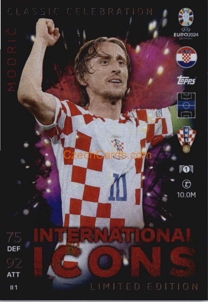 Luka Modrić 2024 EURO Match Attax Limited Edition International Icon #IILE1