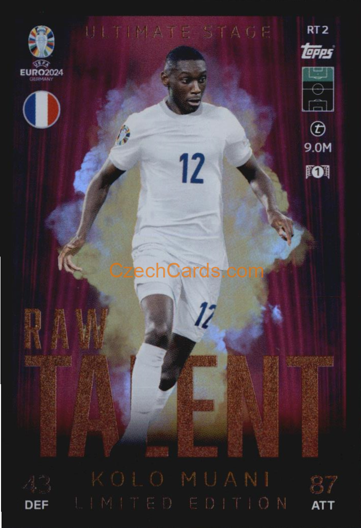 Randal Kolo Muani 2024 EURO Match Attax Limited Edition Raw Talent #RTLE2
