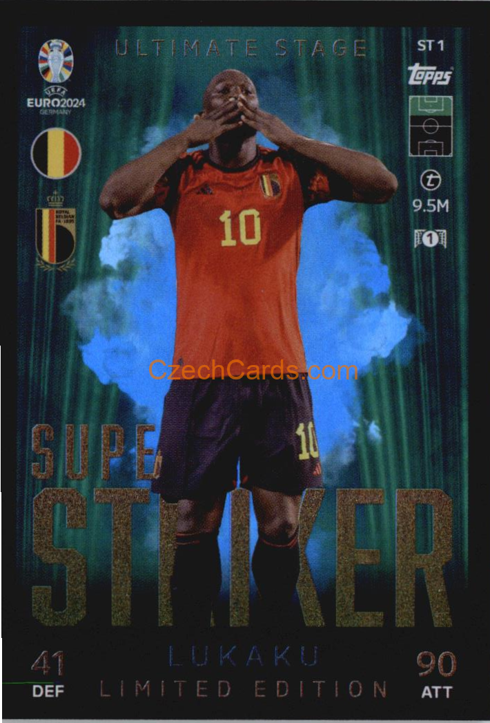 Romelu Lukaku 2024 EURO Match Attax Limited Edition Super Striker #STLE1