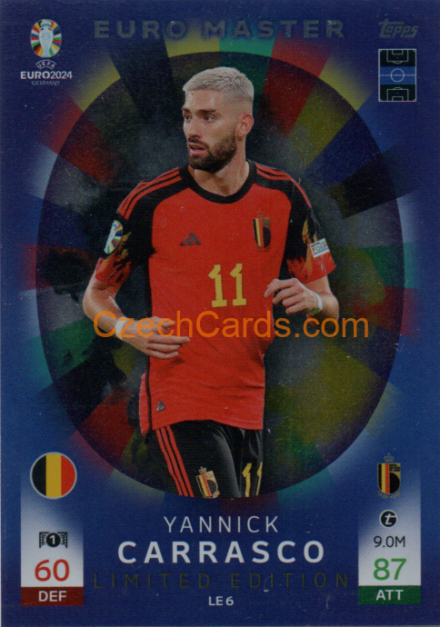 Yannick Carrasco 2024 EURO Match Attax Limited #LE6