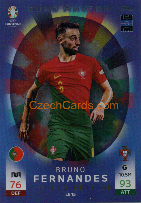 Bruno Fernandes 2024 EURO Match Attax Limited #LE15