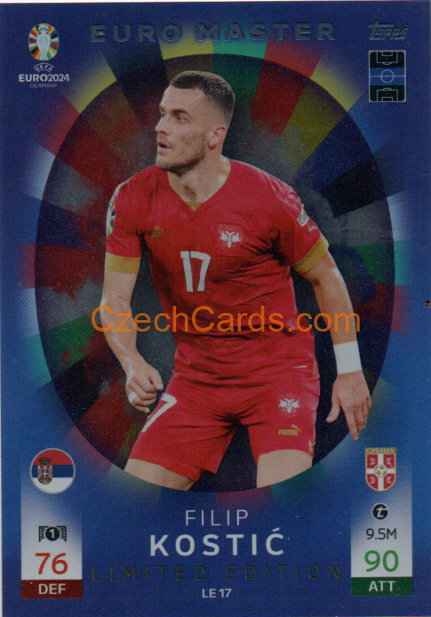 Filip Kostić 2024 EURO Match Attax Limited #LE17