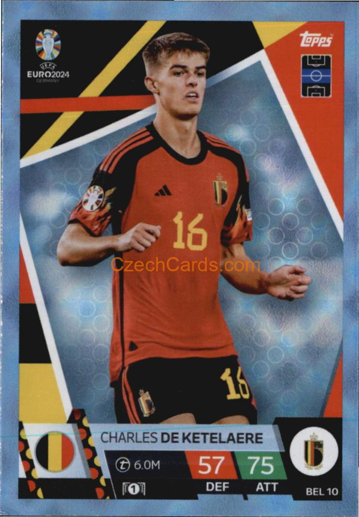Charles De Ketelaere 2024 EURO Match Attax Crystal Parallel #BEL10
