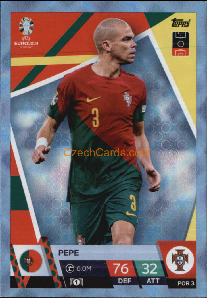 Pepe 2024 EURO Match Attax Crystal Parallel #POR3