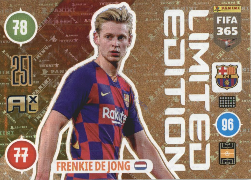 Frenkie De Jong 2021 FIFA 365 Adrenalyn Limited Edition