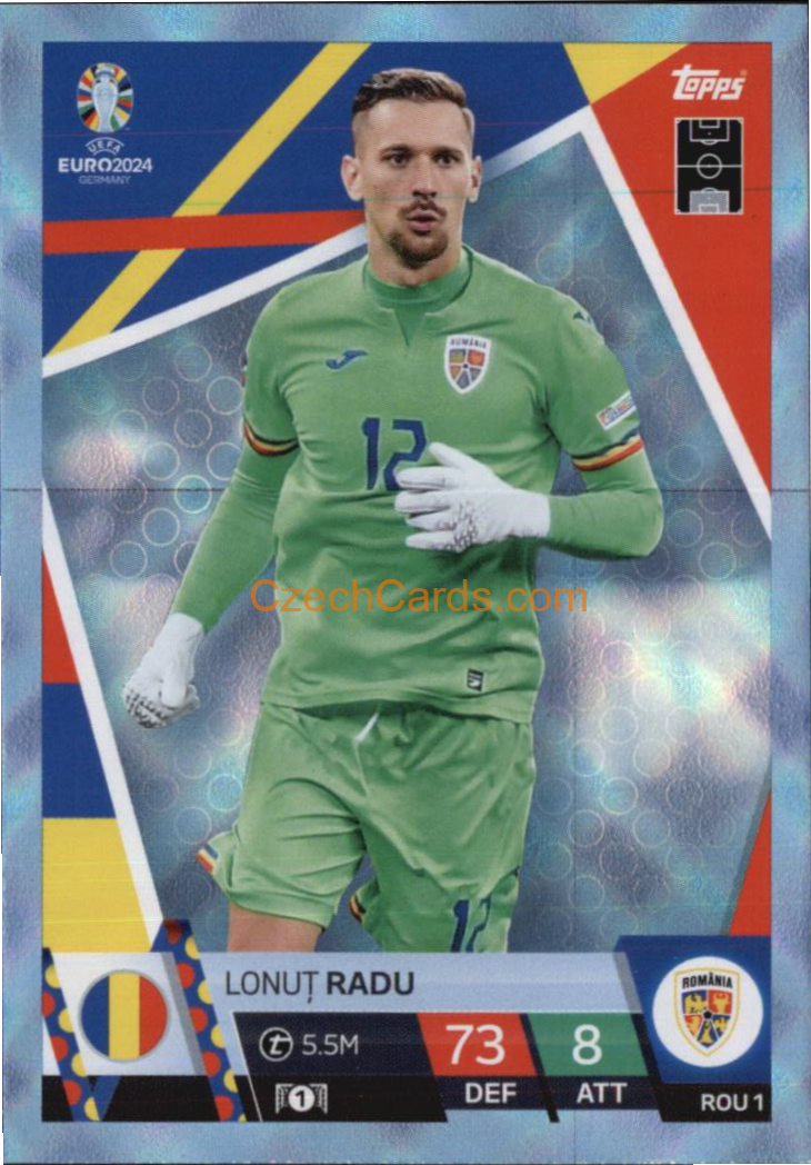 Ionuț Radu 2024 EURO Match Attax Crystal Parallel #ROU1