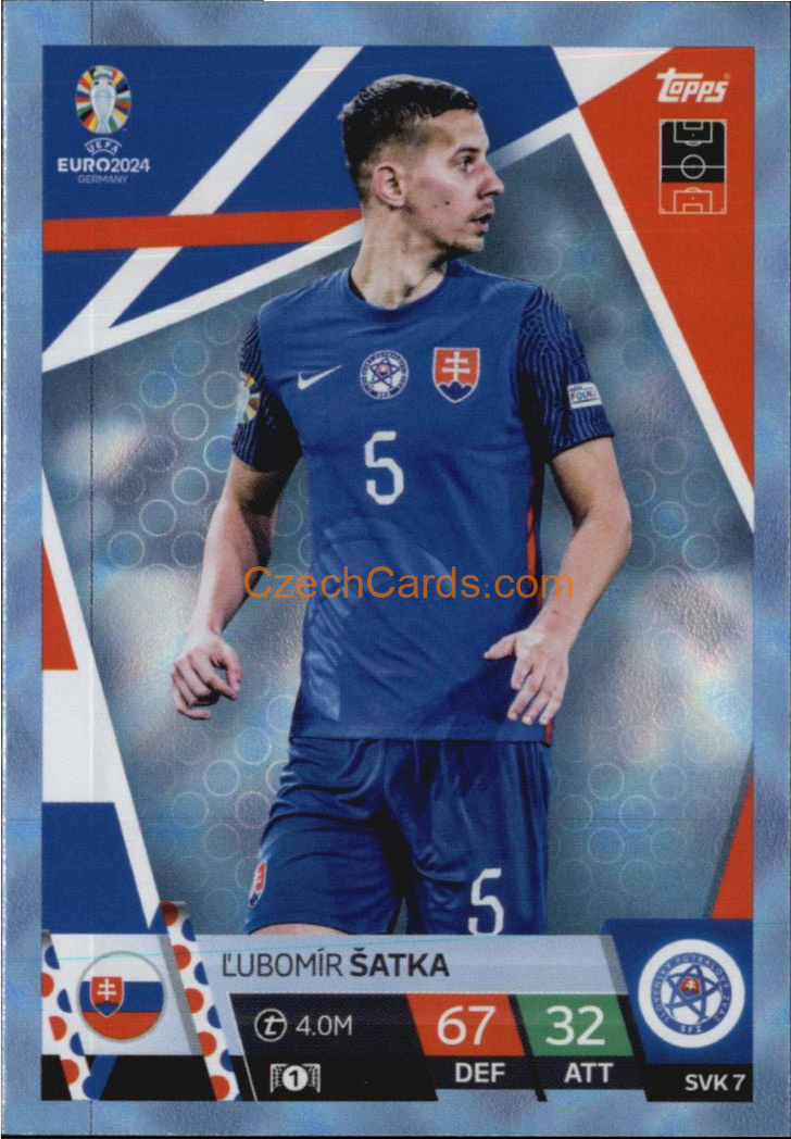 Ľubomír Šatka 2024 EURO Match Attax Crystal Parallel #SVK7
