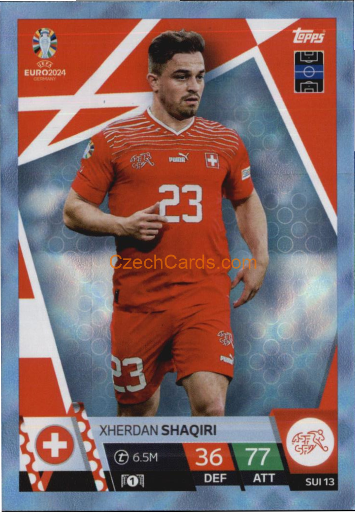 Xherdan Shaqiri 2024 EURO Match Attax Crystal Parallel #SUI13
