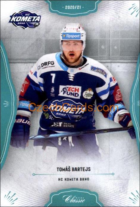 Tomáš Bartejs 2020/21 OFS hokejová karta Blue parallel #46
