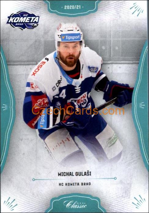 Michal Gulaši 2020/21 OFS hokejová karta Blue parallel #49
