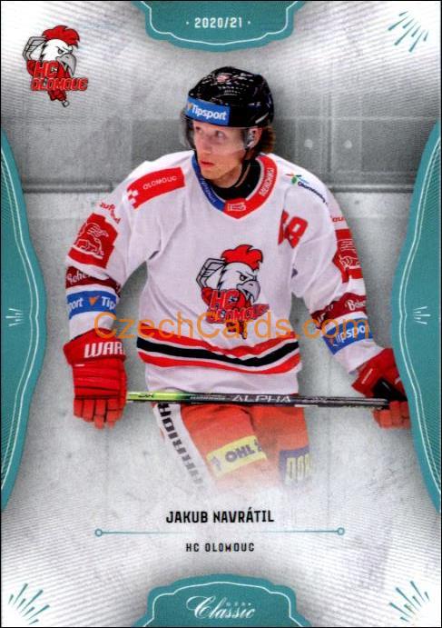 Jakub Navrátil 2020/21 OFS hokejová karta Blue parallel #85