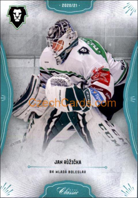 Jan Růžička (G) 2020/21 OFS hokejová karta Blue parallel #107
