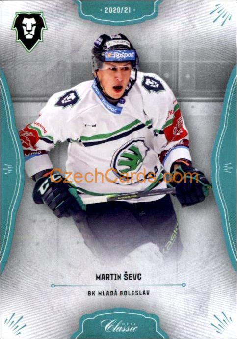 Martin Ševc 2020/21 OFS hokejová karta Blue parallel #114