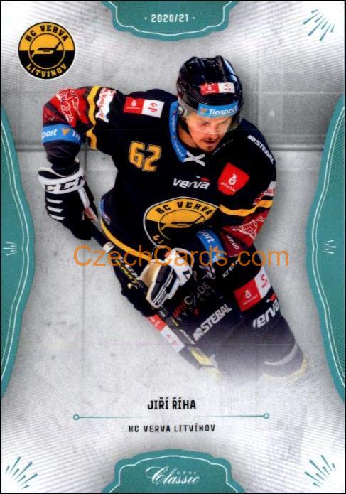 Jiří Říha 2020/21 OFS hokejová karta Blue parallel #158