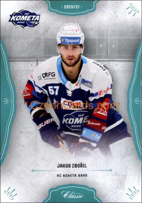Jakub Zbořil 2020/21 OFS hokejová karta Blue parallel #223