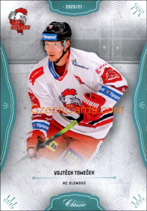 Vojtěch Tomeček 2020/21 OFS hokejová karta Blue parallel #234