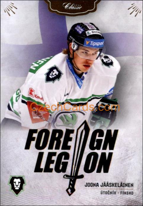 Joona Jaaskelainen 2020/21 OFS hokejová karta Foreign Legion #FL-JJA