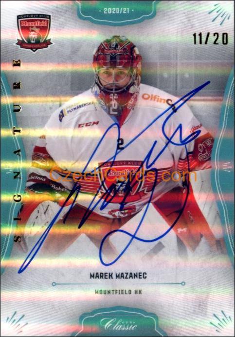 Marek Mazanec 2020/21 OFS hokejová karta Signature xx/20 #63
