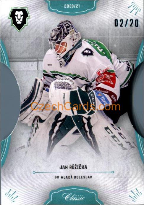Jan Růžička (G) 2020/21 OFS hokejová karta Parallel Die Cut xx/20 #107