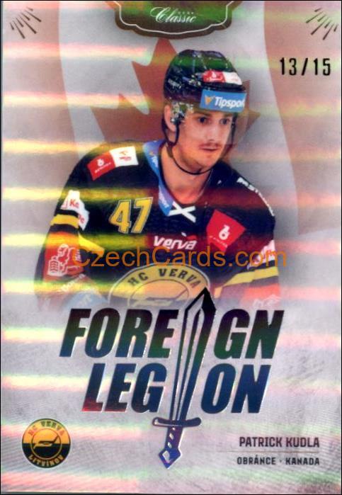 Patrick Kudla 2020/21 OFS hokejová karta Foreign Legion xx/15 #FL-PUD