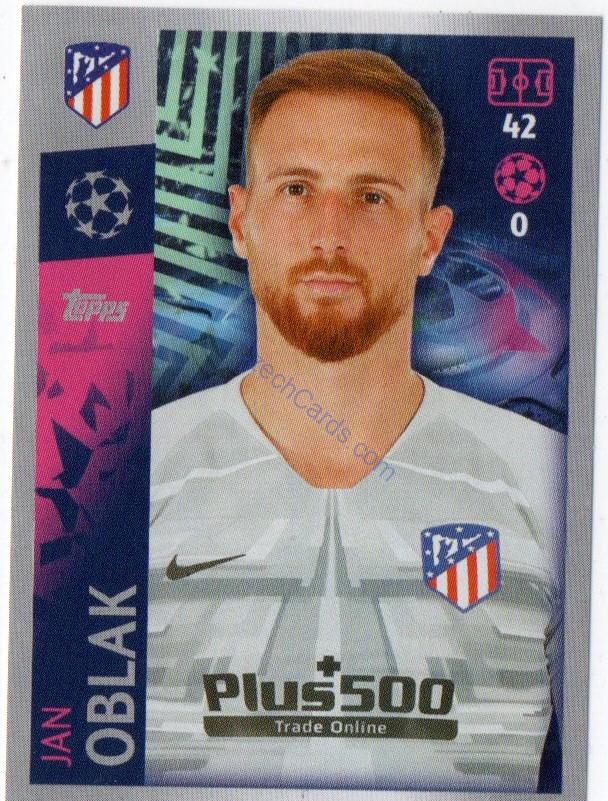 Jan Oblak 2019/20 Topps sticker #26