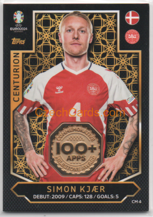 Simon Kjaer 2024 EURO Match Attax Centurion Relic  #CM4