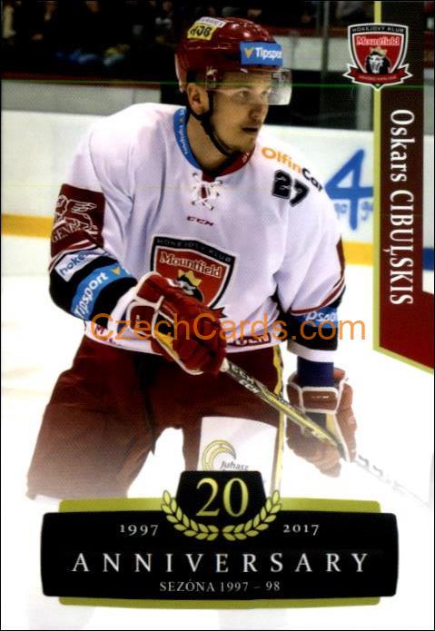 Oskars Cibuļskis 2017/18 OFS hokejová karta Retro #35