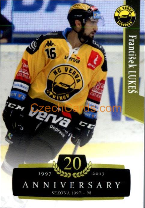 František Lukeš 2017/18 OFS hokejová karta Retro #95
