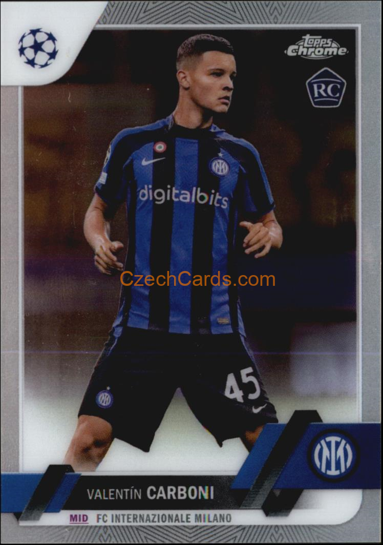 Valentin Carboni 2022/23 Topps Chrome Club Competitions #6 RC 