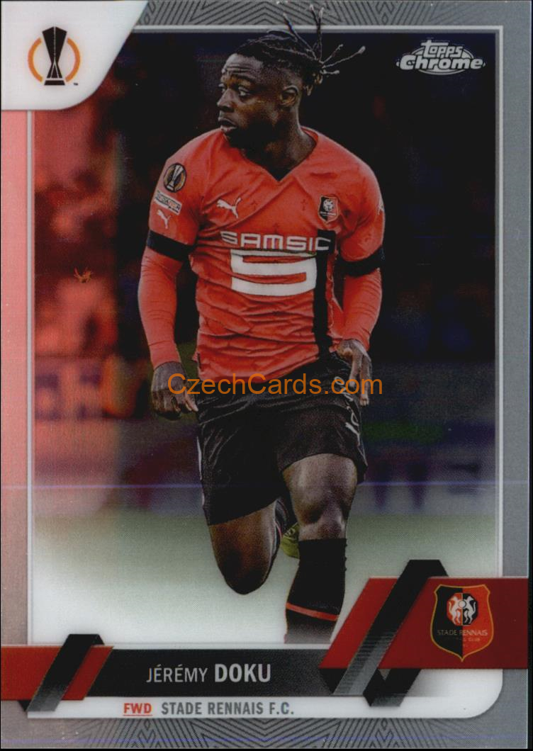 Jeremy Doku 2022/23 Topps Chrome Club Competitions #198