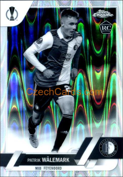 Patrik Walemark 2022/23 Topps Chrome Club Competitions #182 RC Black and White