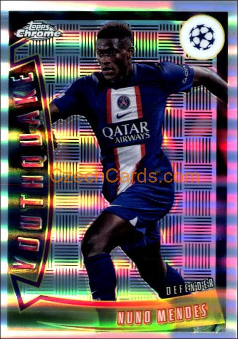 Nuno Mendes 2022/23 Topps Chrome Club Competitions Youthquake #YG-34