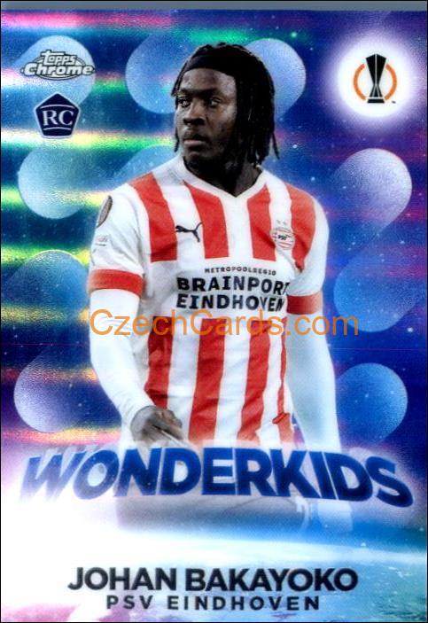 Johan Bakayoko 2022/23 Topps Chrome Club Competitions Wonderkids #W-7