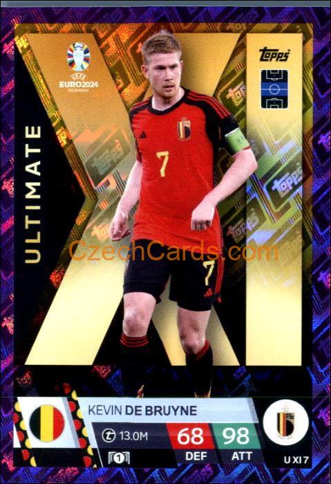 Kevin De Bruyne 2024 EURO Match Attax Ultimate XL Purple  #UXI7