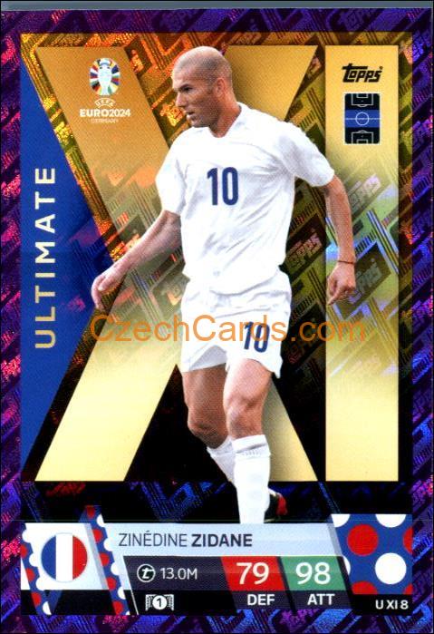 Zinédine Zidane 2024 EURO Match Attax Ultimate XL Purple #UXI8