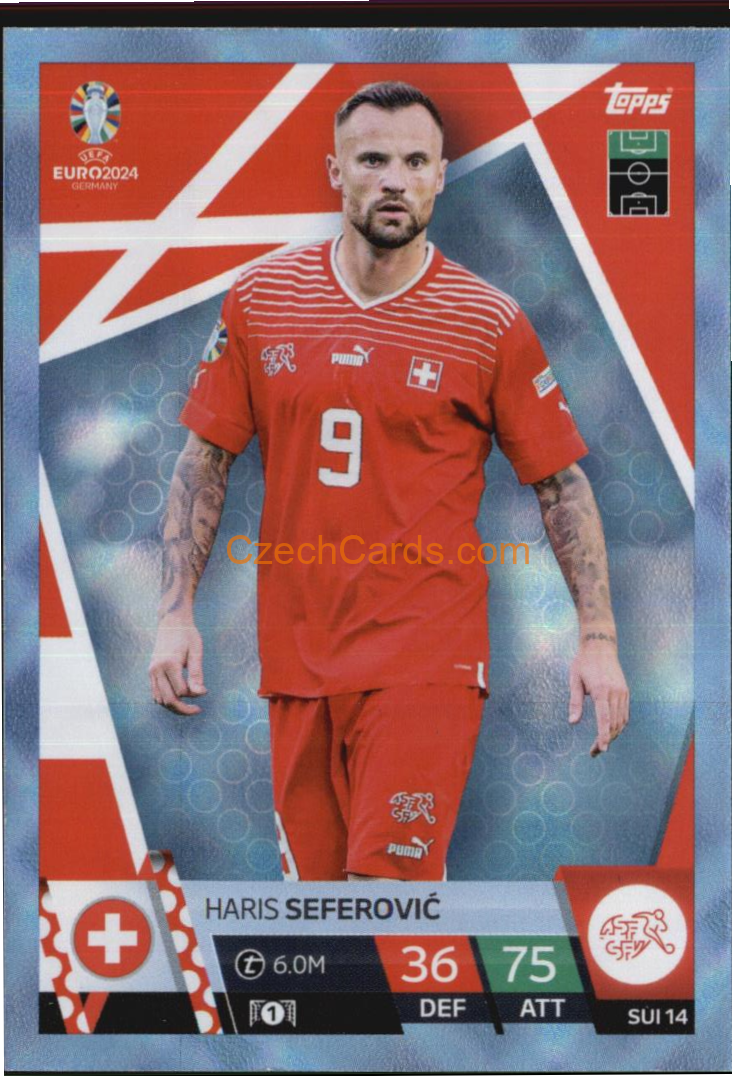 Haris Seferović 2024 EURO Match Attax Crystal parallel #SUI14